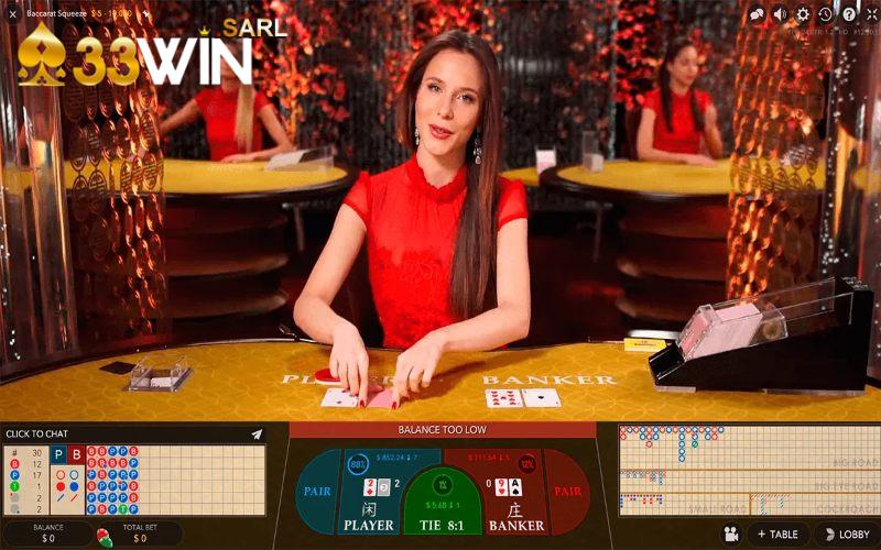 3 loại cược chính trong live baccarat